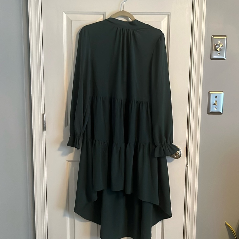 SHEIN Hi Lo Layered Tie Neck Dress